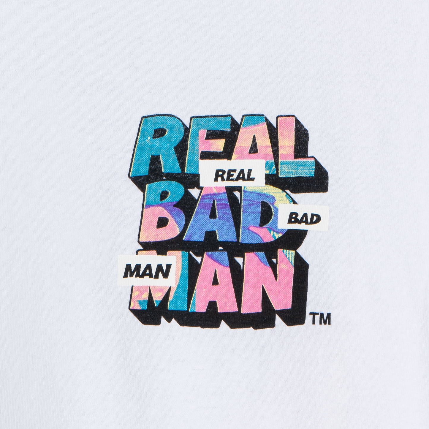 Real Bad Man Piano Man LS T-Shirt - White