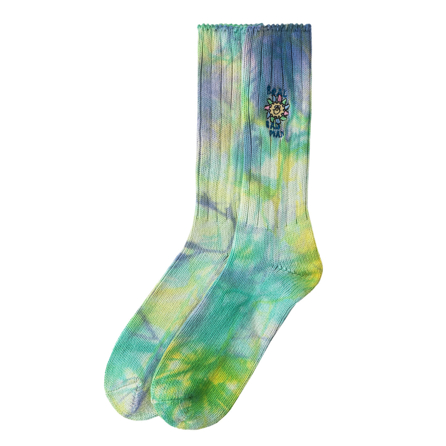 Real Bad Man Delic Sun Tie Dye & Embroidered Socks