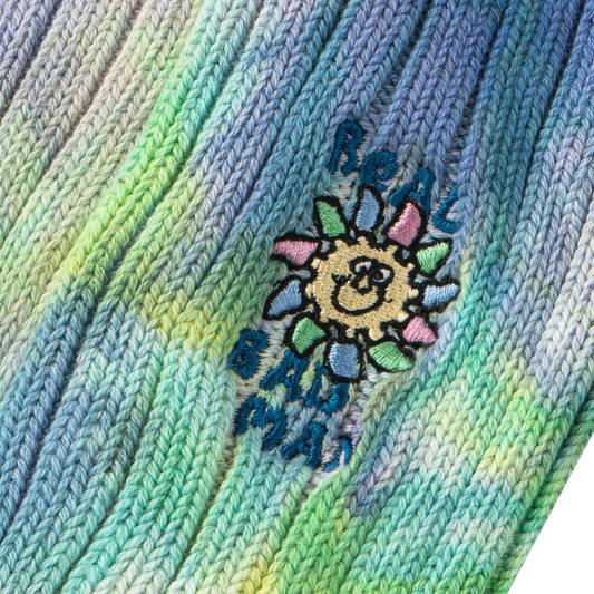 Real Bad Man Delic Sun Tie Dye & Embroidered Socks