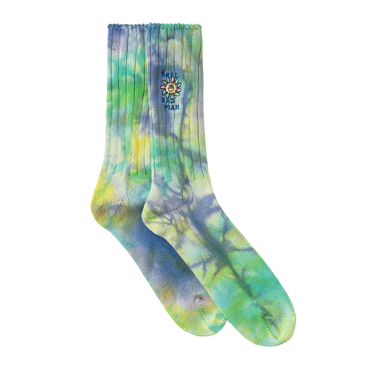 Real Bad Man Delic Sun Tie Dye & Embroidered Socks