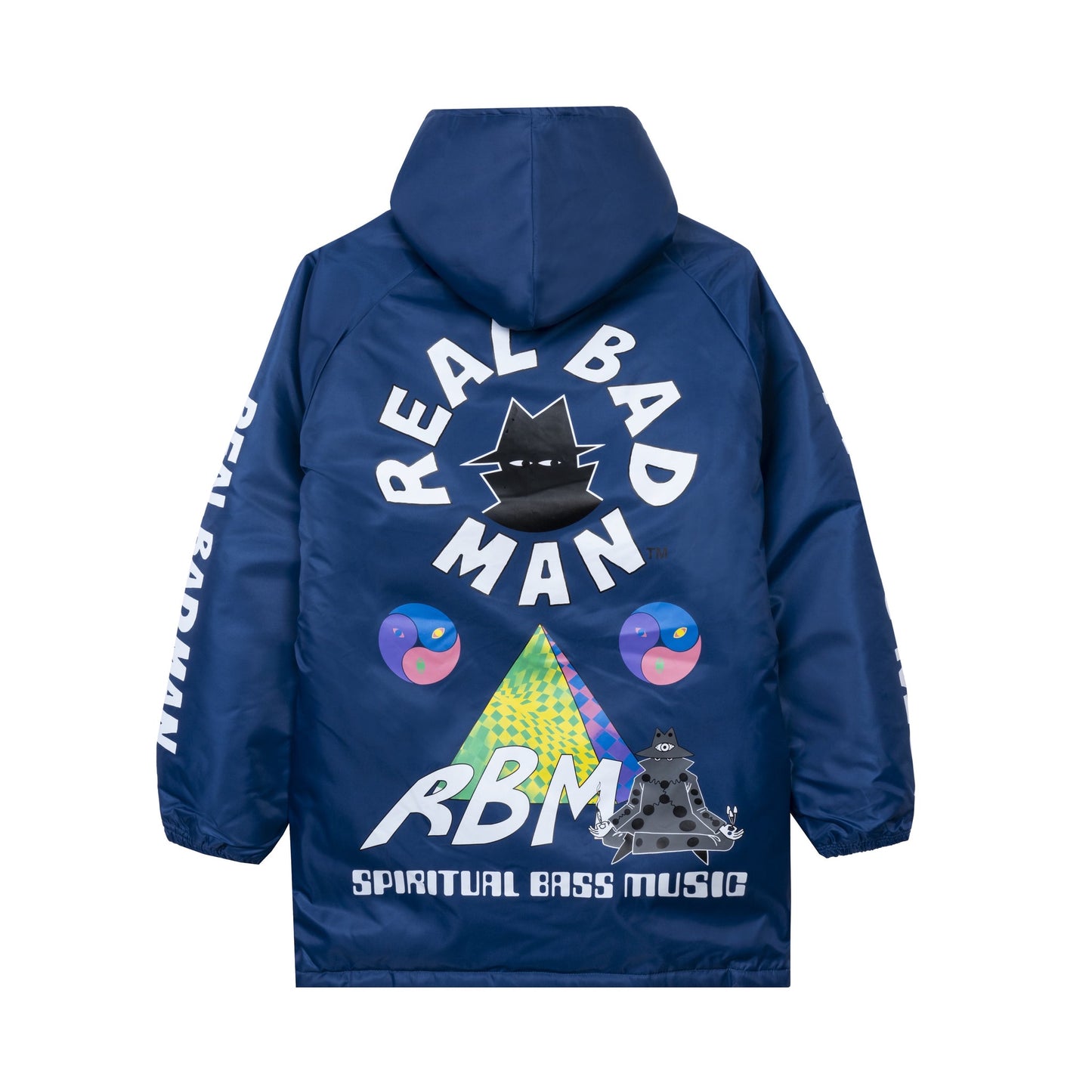 Real Bad Man Spiritual Bass Stadium Jacket - Navy