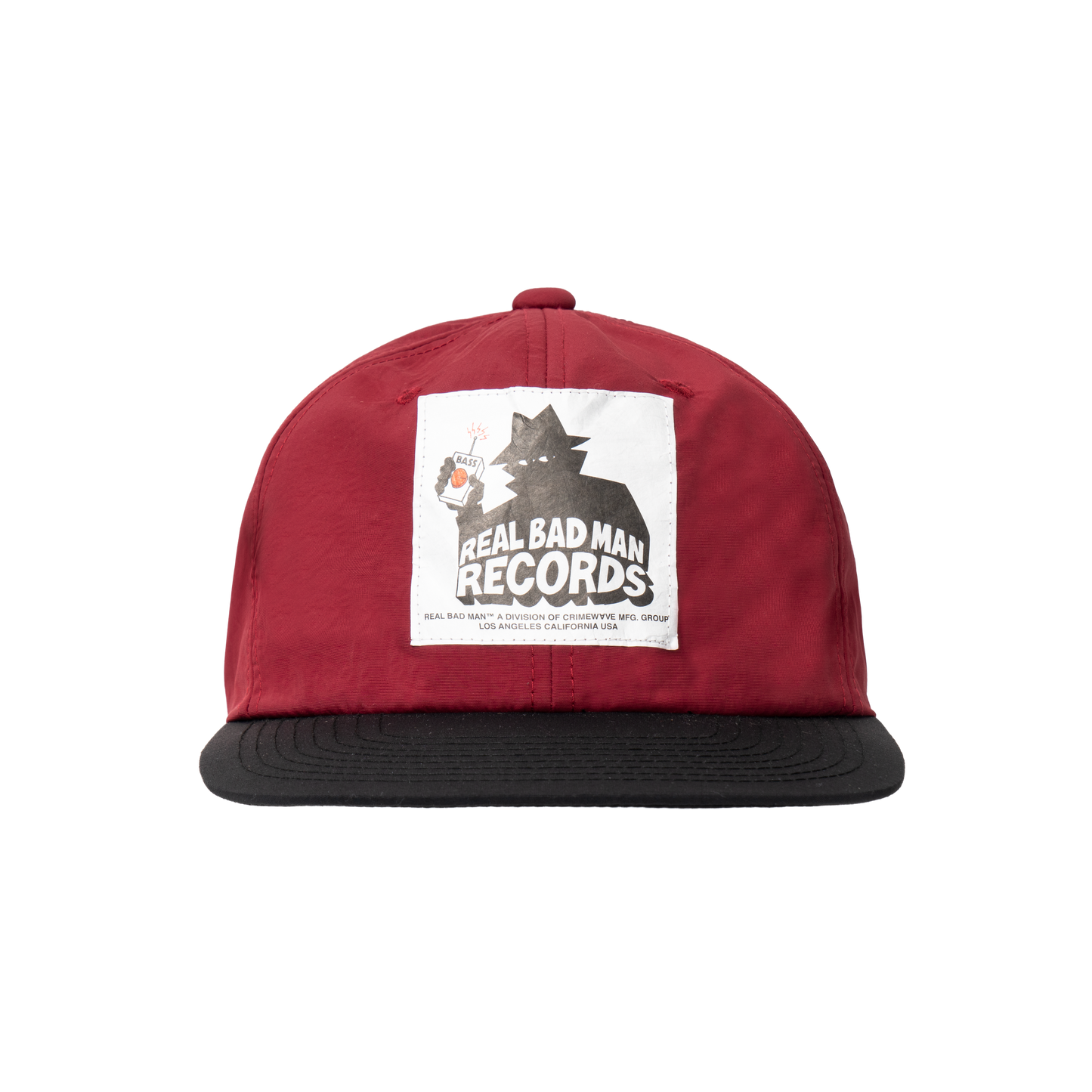 Real Bad Man 6 Panel Nylon Hat - Maroon