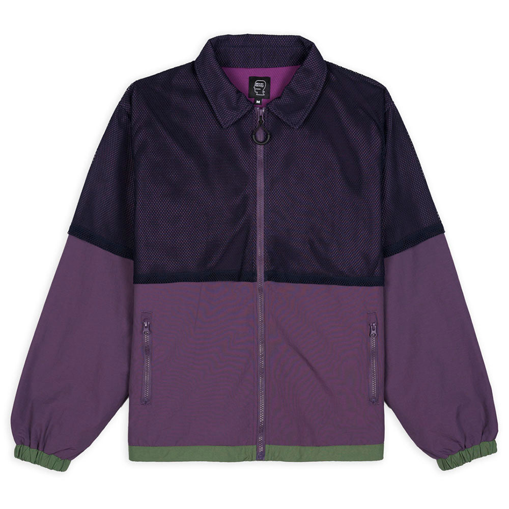 Brain Dead Roll Cast Mesh Overlay Fishing Jacket - Eggplant