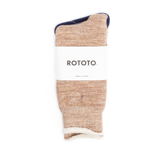 RoToTo Double Face Socks - Camel
