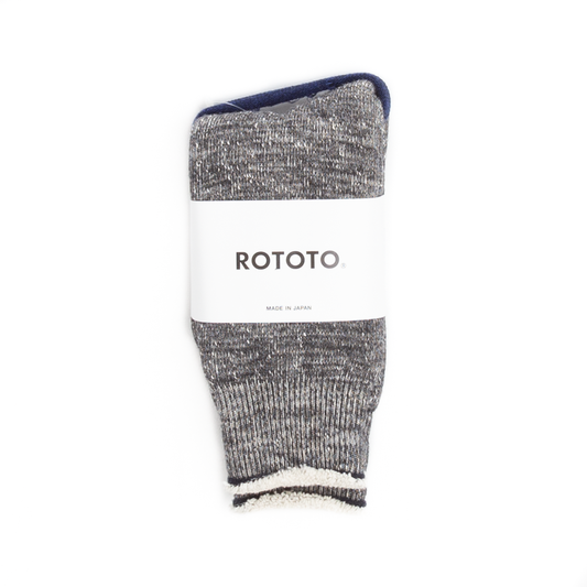 RoToTo Double Face Socks - Charcoal