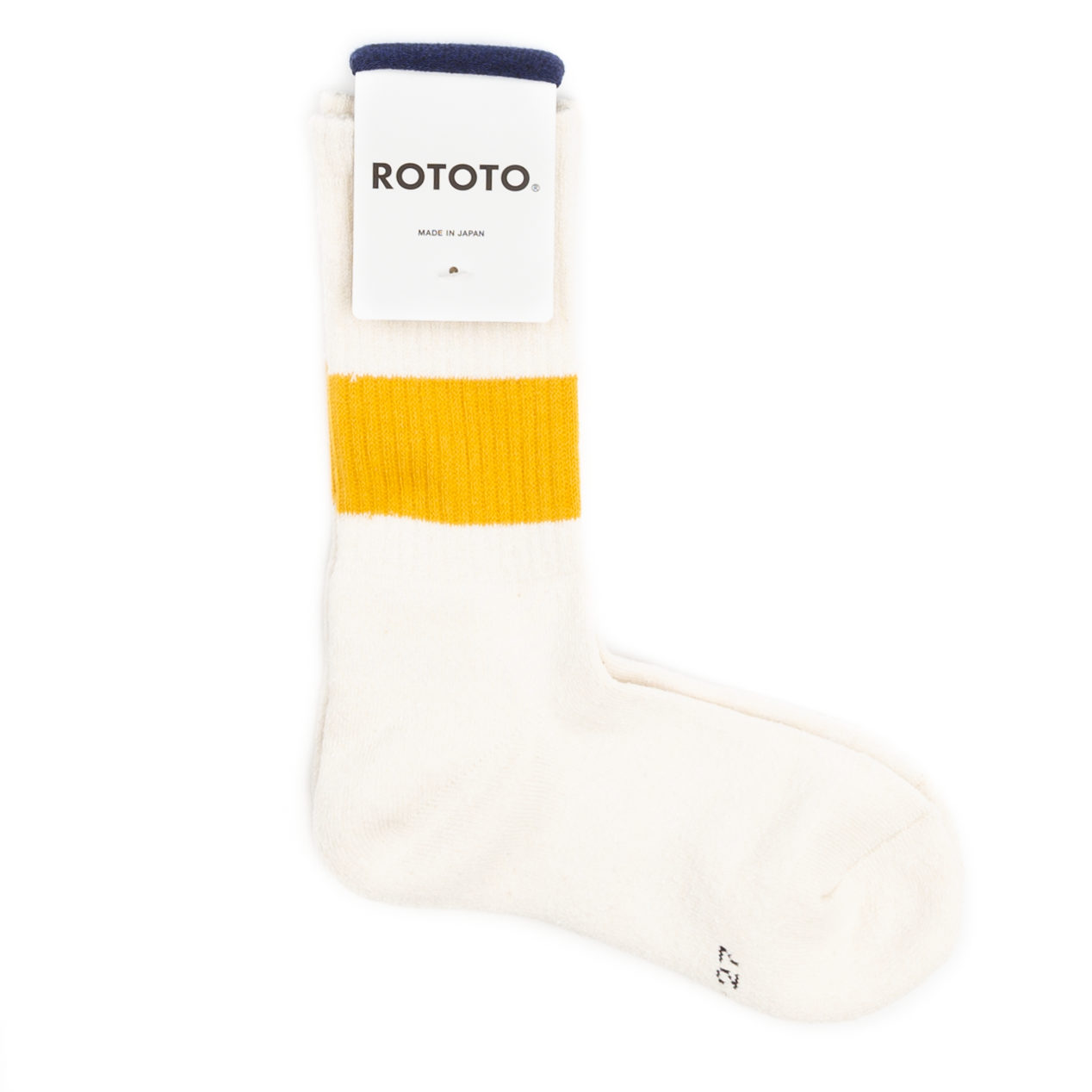 RoToTo Classic Crew Silk Socks - Ivory D. Yellow