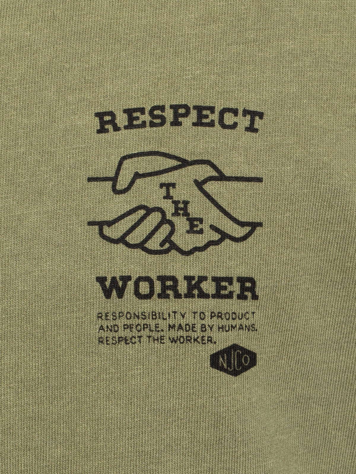 Nudie Jeans Co. Roy Respect The Worker T-Shirt - Faded Green