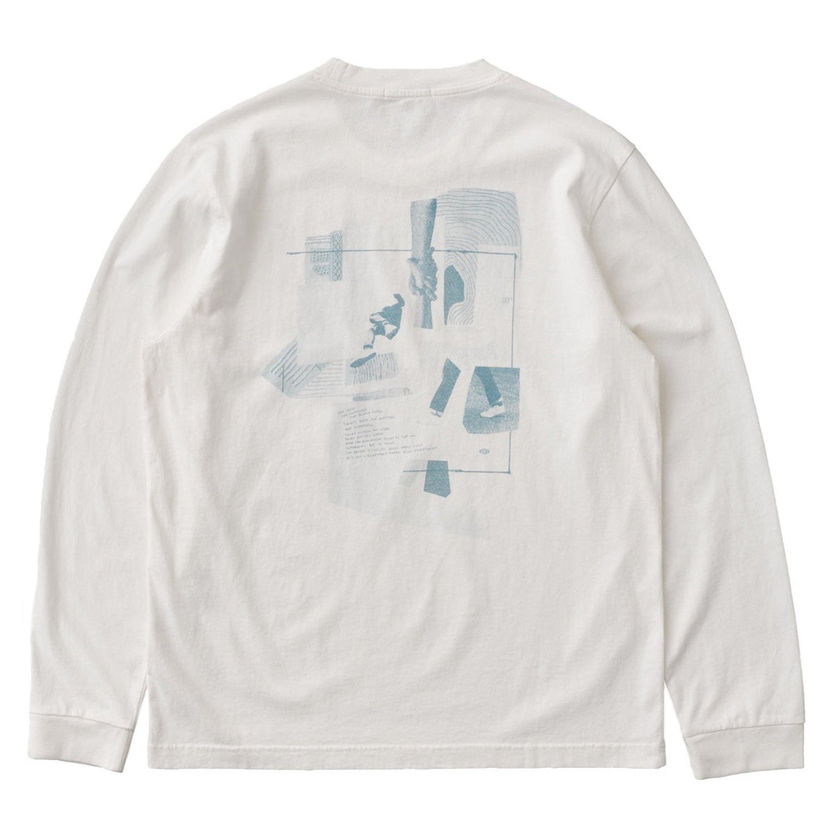 Nudie Jeans Co. Rudi Blueprint LS T-Shirt - Chalk White