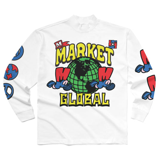 MARKET Runs The World Mockneck LS T-Shirt