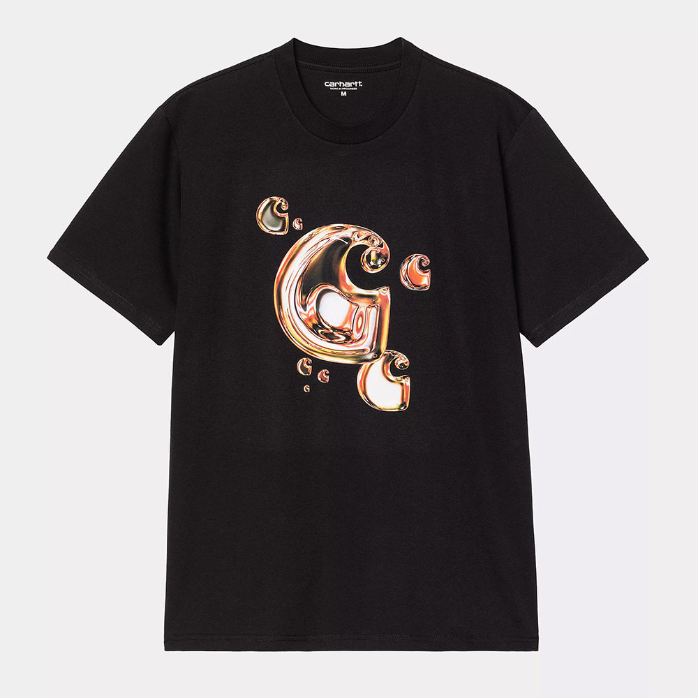 Carhartt WIP S/S Solar Chrome C-Logo T-Shirt - Black