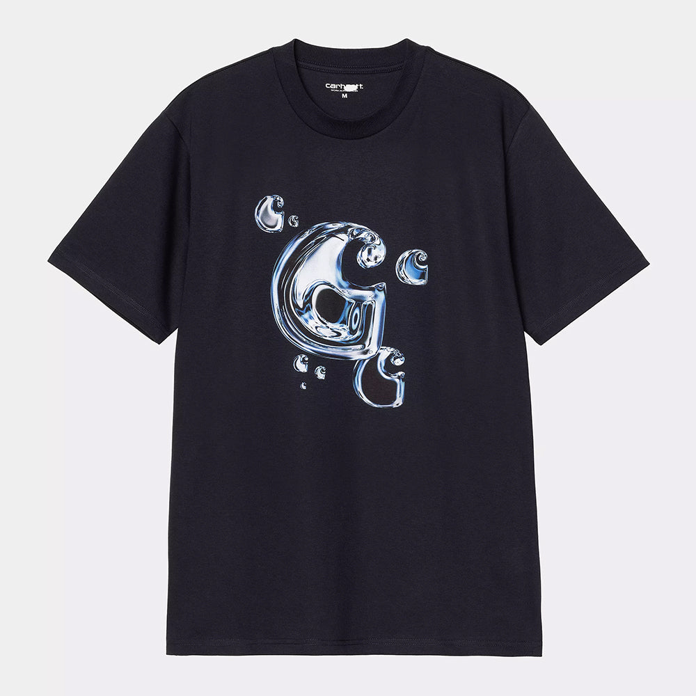 Carhartt WIP S/S Solar Chrome C-Logo T-Shirt - Dark Navy