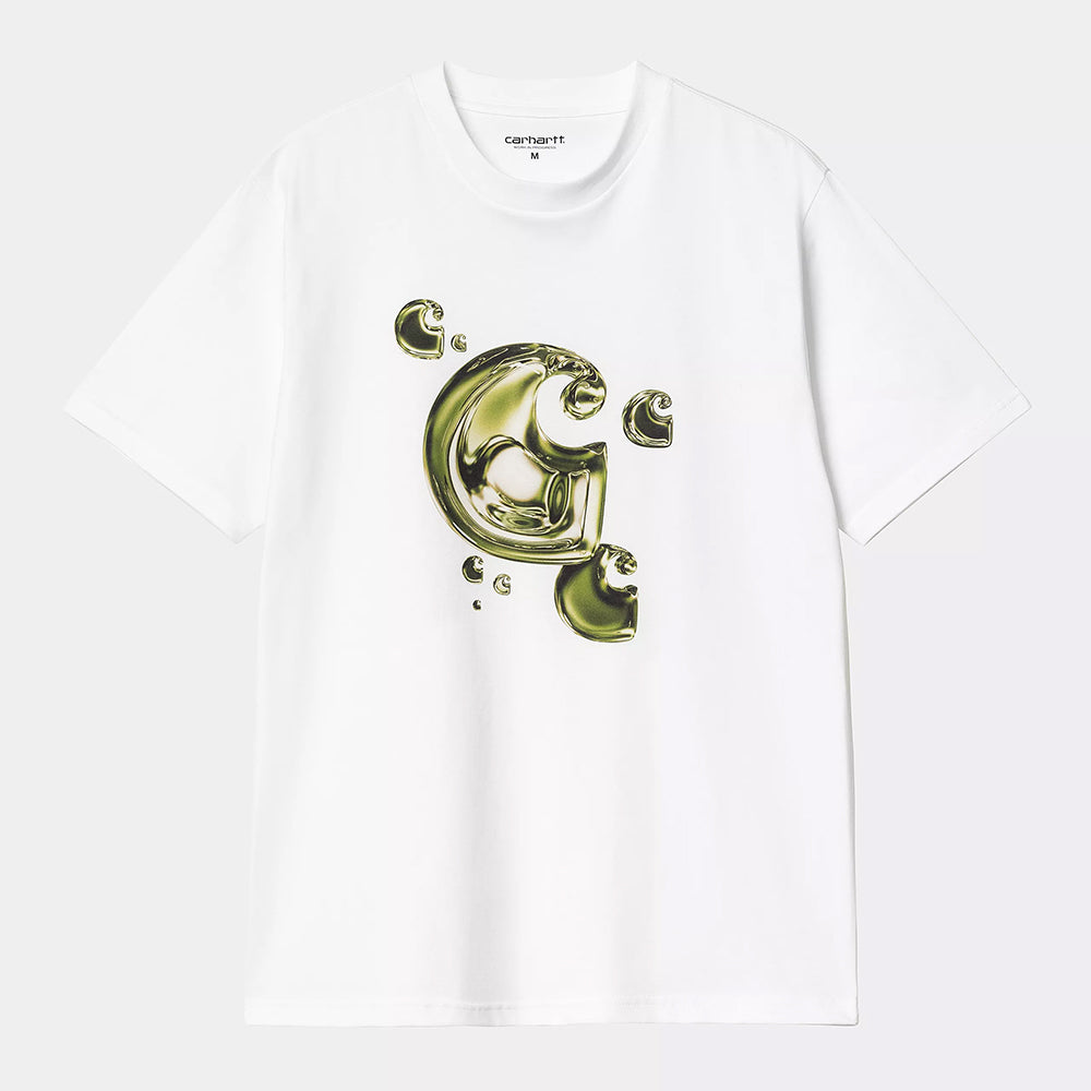 Carhartt WIP S/S Solar Chrome C-Logo T-Shirt - White