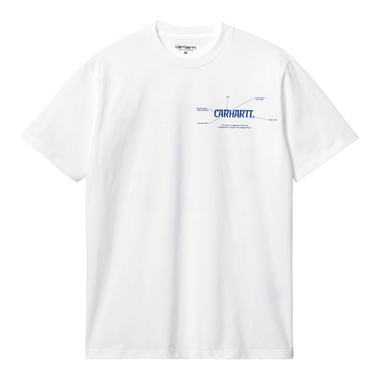 Carhartt WIP Blueprint T-Shirt - White Blue