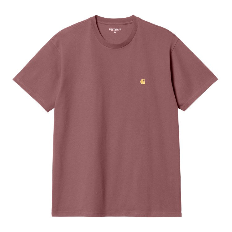 Carhartt WIP Chase T-Shirt - Dusty Fuchia Gold