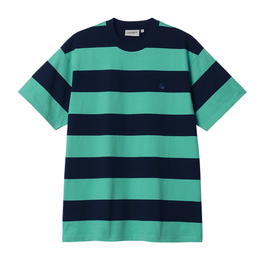Carhartt WIP Dampier T-Shirt - Dark Navy Aqua Green