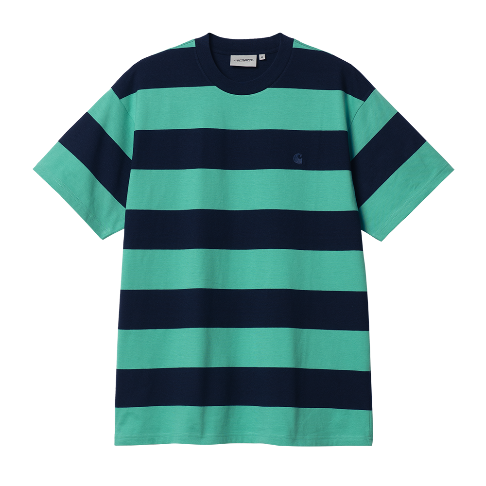 Carhartt WIP Dampier T-Shirt - Dark Navy Aqua Green