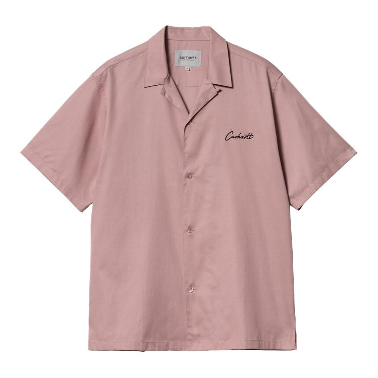 Carhartt WIP Delray Shirt - Glassy Pink Black