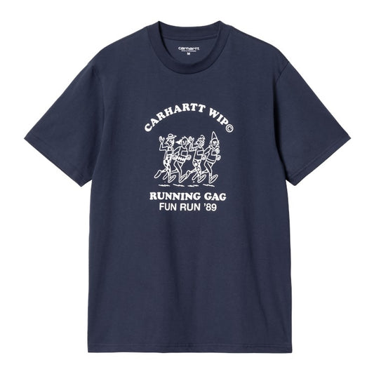 Carhartt WIP S/S Fun Run T-Shirt - Air Force Blue White
