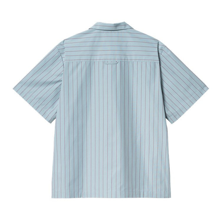 Carhartt WIP S/S Hendry Shirt - Seaton Stripe Frosted Blue