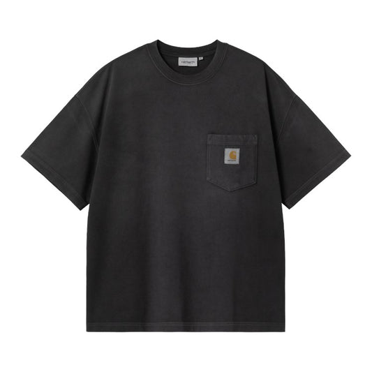 Carhartt WIP S/S Hudson Pocket Tee - Black Chalk Wash