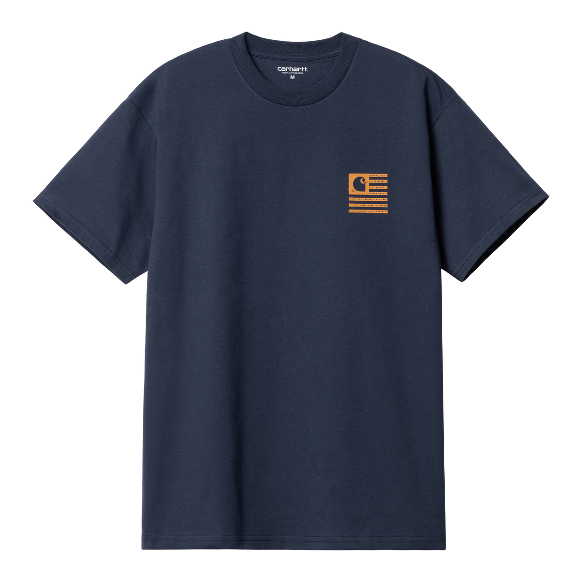 Carhartt WIP Label State Flag T-Shirt - Enzian Ochre