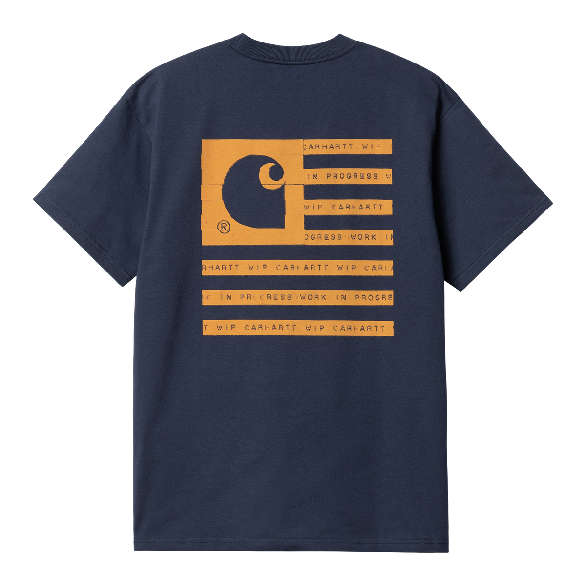 Carhartt WIP Label State Flag T-Shirt - Enzian Ochre
