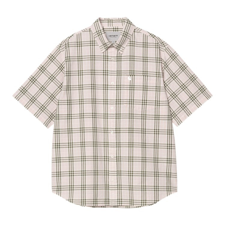 Carhartt WIP S/S Niven Shirt - Niven Check Air Pink Wax