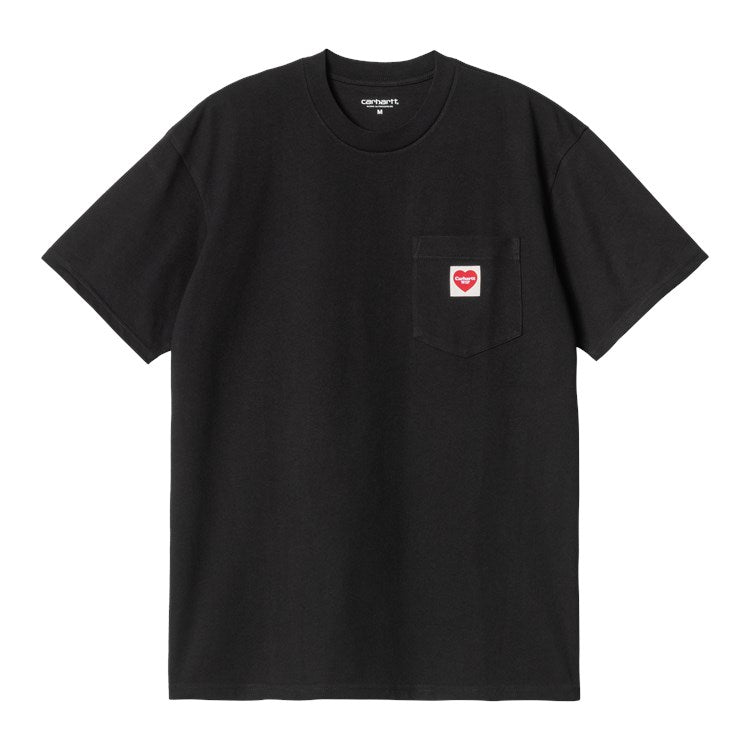 Carhartt WIP Pocket Heart T-Shirt - Black Red