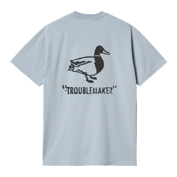 Carhartt WIP S/S Stamp T-Shirt - Misty Sky Black