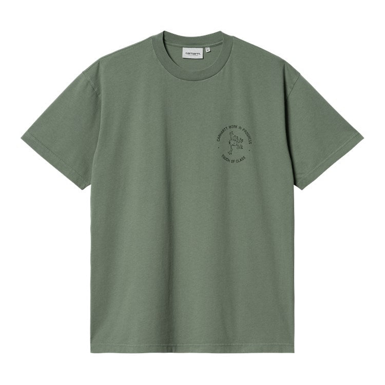 Carhartt WIP S/S Stamp T-Shirt - Duck Green Black Stonewashed