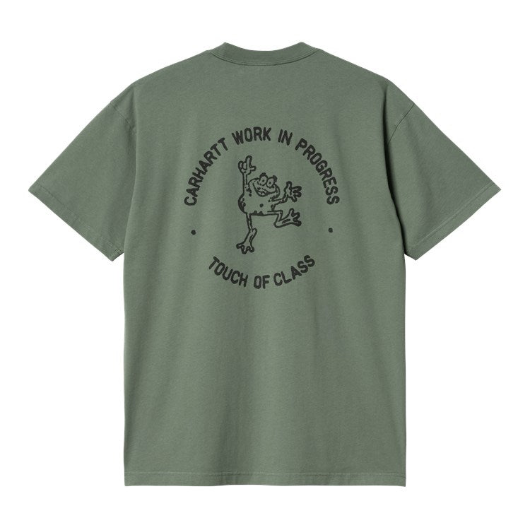 Carhartt WIP S/S Stamp T-Shirt - Duck Green Black Stonewashed