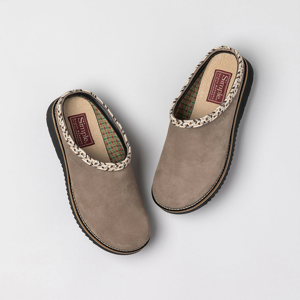 Simple Original Suede Clog - Taupe