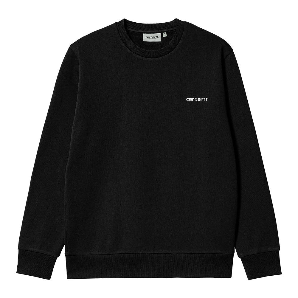 Carhartt WIP Script Embroidery Sweatshirt - Black White