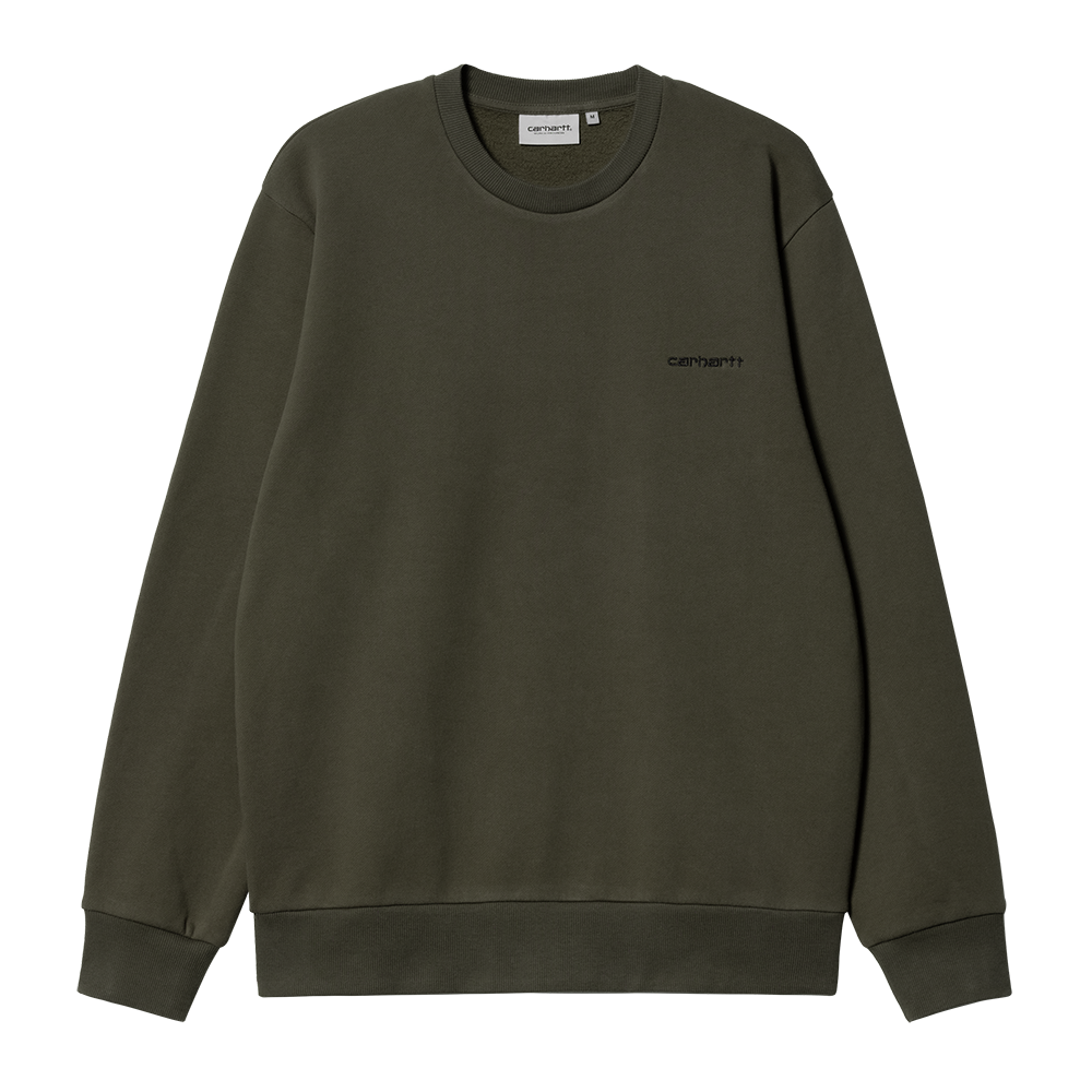 Carhartt WIP Script Embroidery Sweat - Cypress Black
