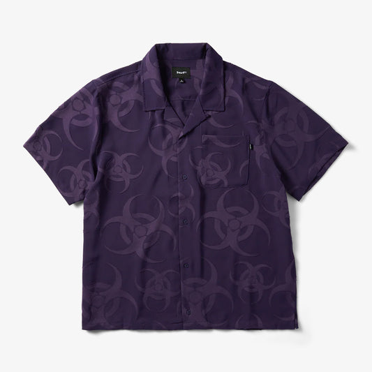 HUF Sector Jacquard SS Shirt - Dark Berry