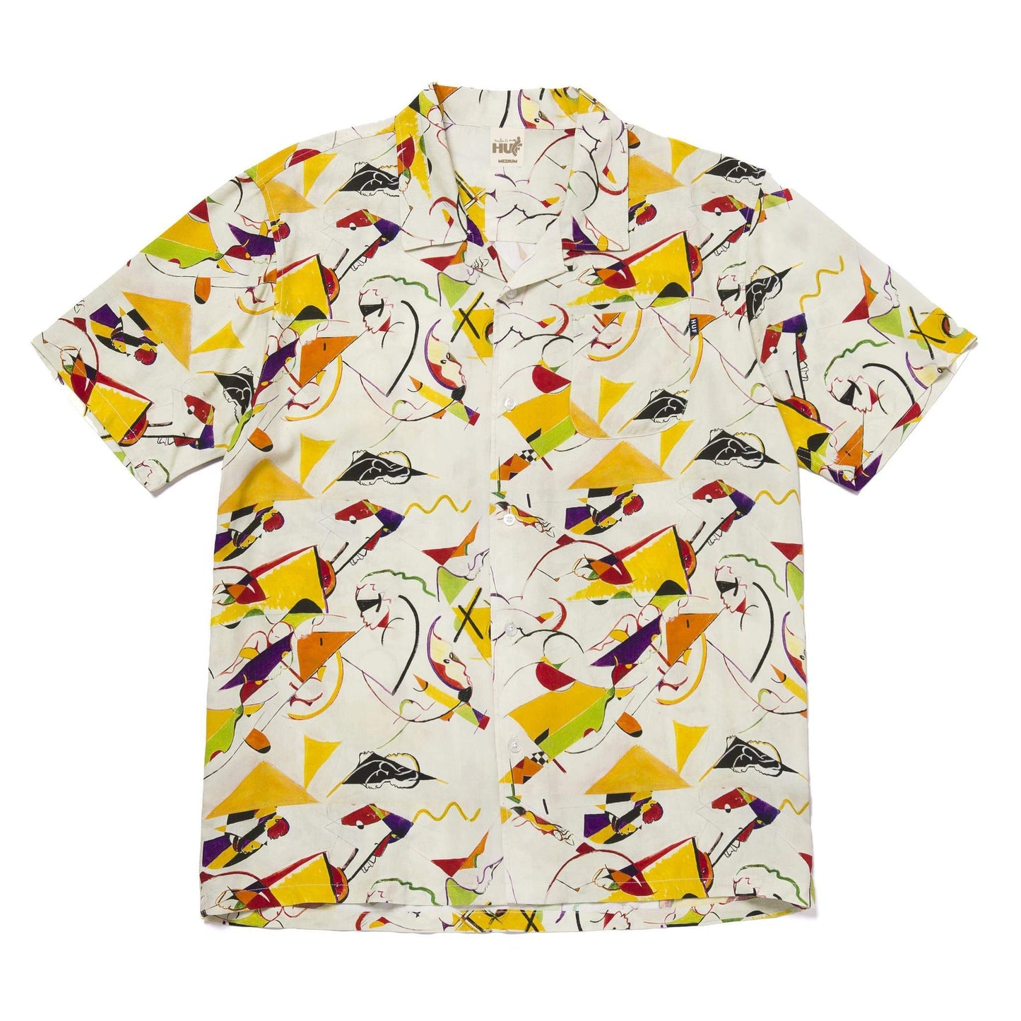 HUF X Miles Davis Self-Portrait Rayon Shirt - Cream