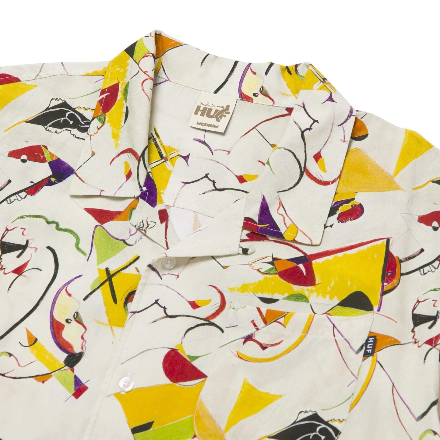HUF X Miles Davis Self-Portrait Rayon Shirt - Cream