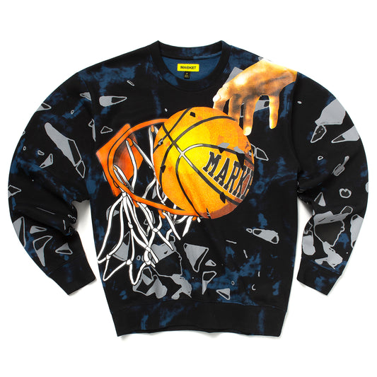 MARKET Shattered Backboard Tie Dye Crew Sweat