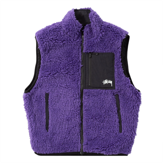 Stüssy Sherpa Vest - Purple