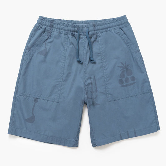 Service Works Poplin Printed Chef Shorts - Slate