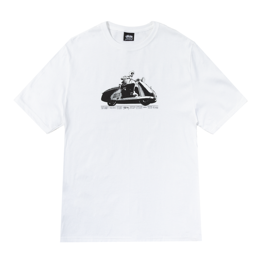 Stüssy Skull Scooter T-Shirt - White