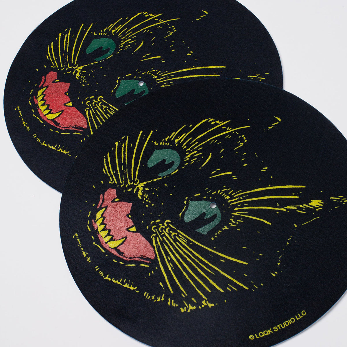 LQQK Studio Cat Mat (2 Slipmat Set) - Black