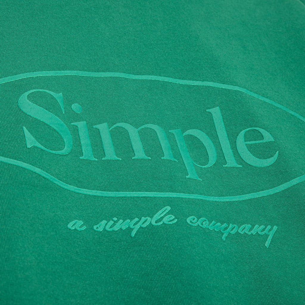 Simple Oval Midweight Hoodie - Dark Green