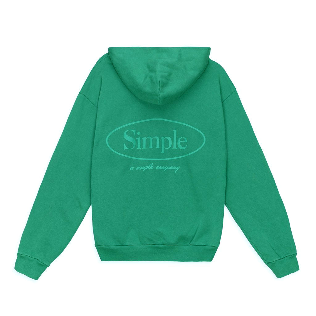 Simple Oval Midweight Hoodie - Dark Green