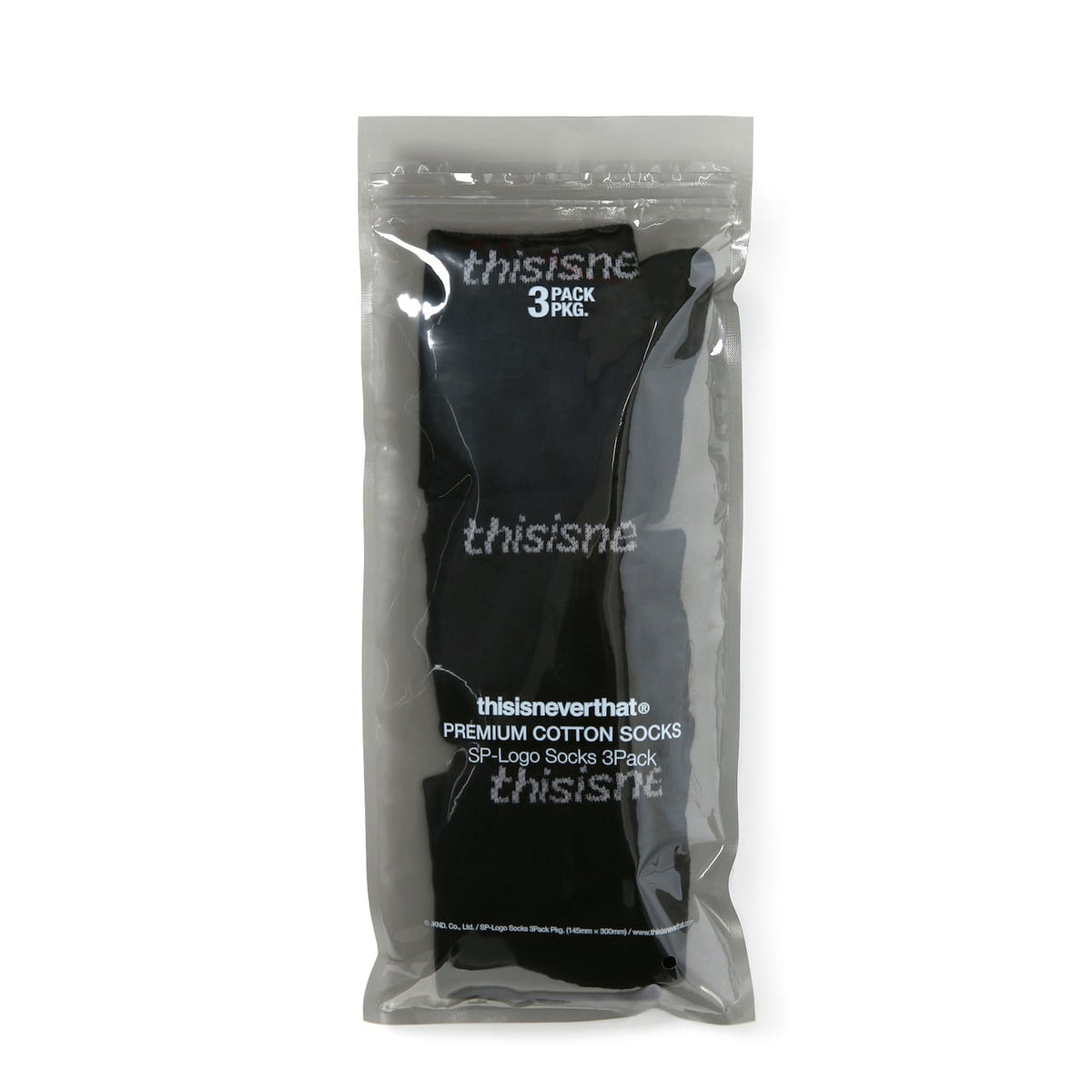 thisisneverthat SP-Logo Sock (3 Pack) - Black