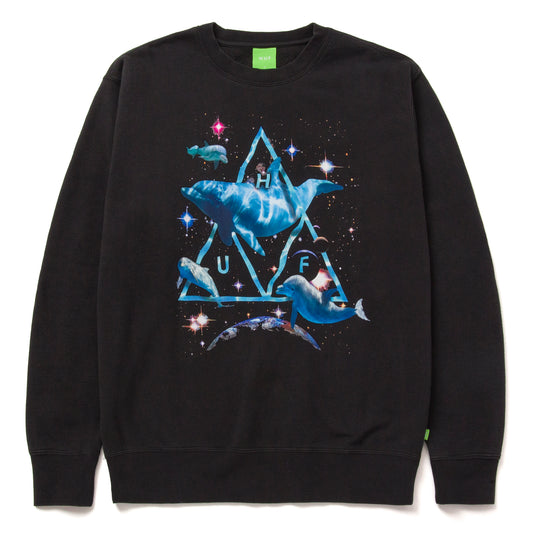 HUF Space Dolphins Wash Crew