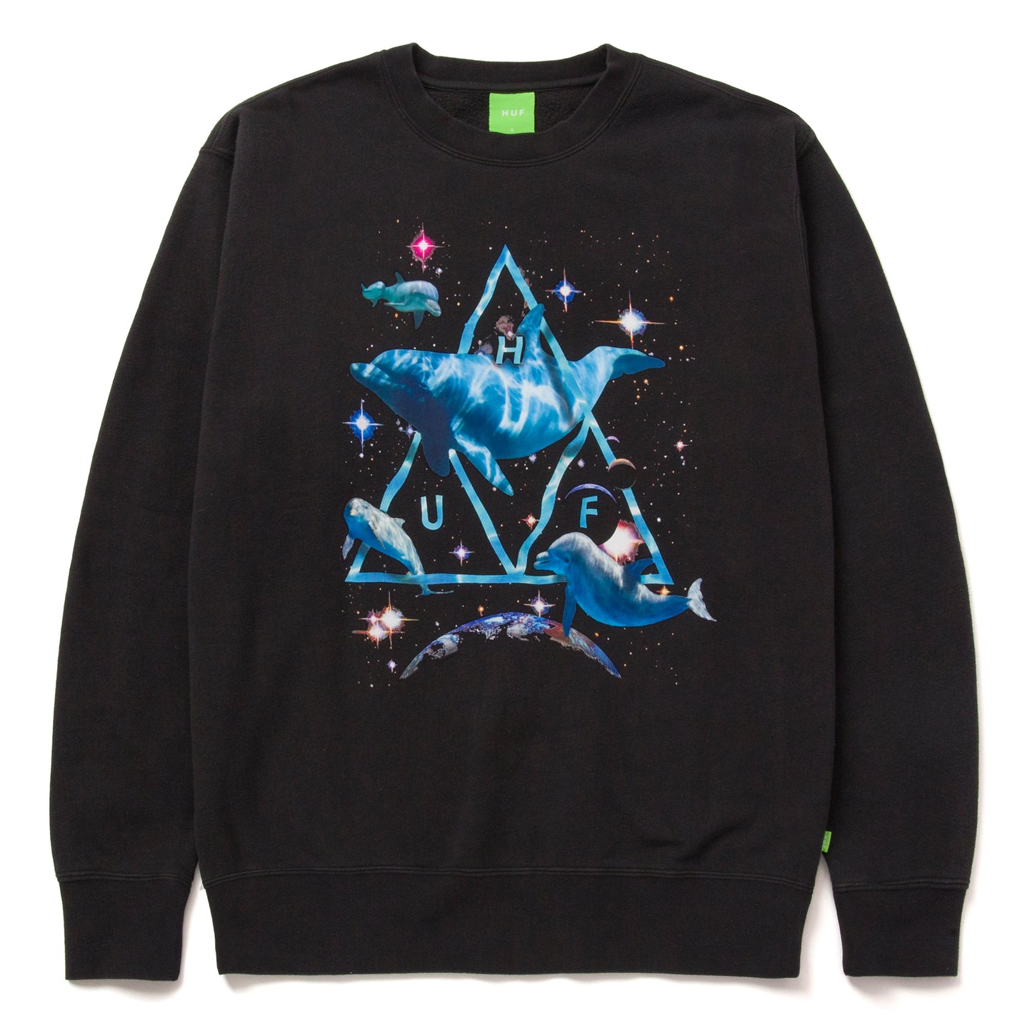 HUF Space Dolphins Wash Crew