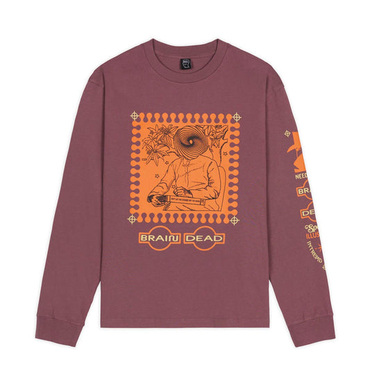 Brain Dead Special Illusions LS Tee - Clay
