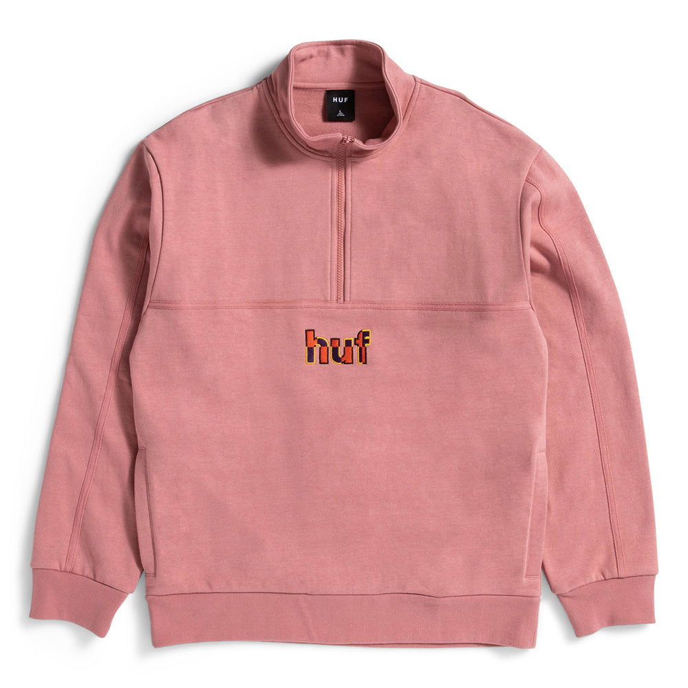 HUF Split 1/4 Zip Mock - Dusty Rose