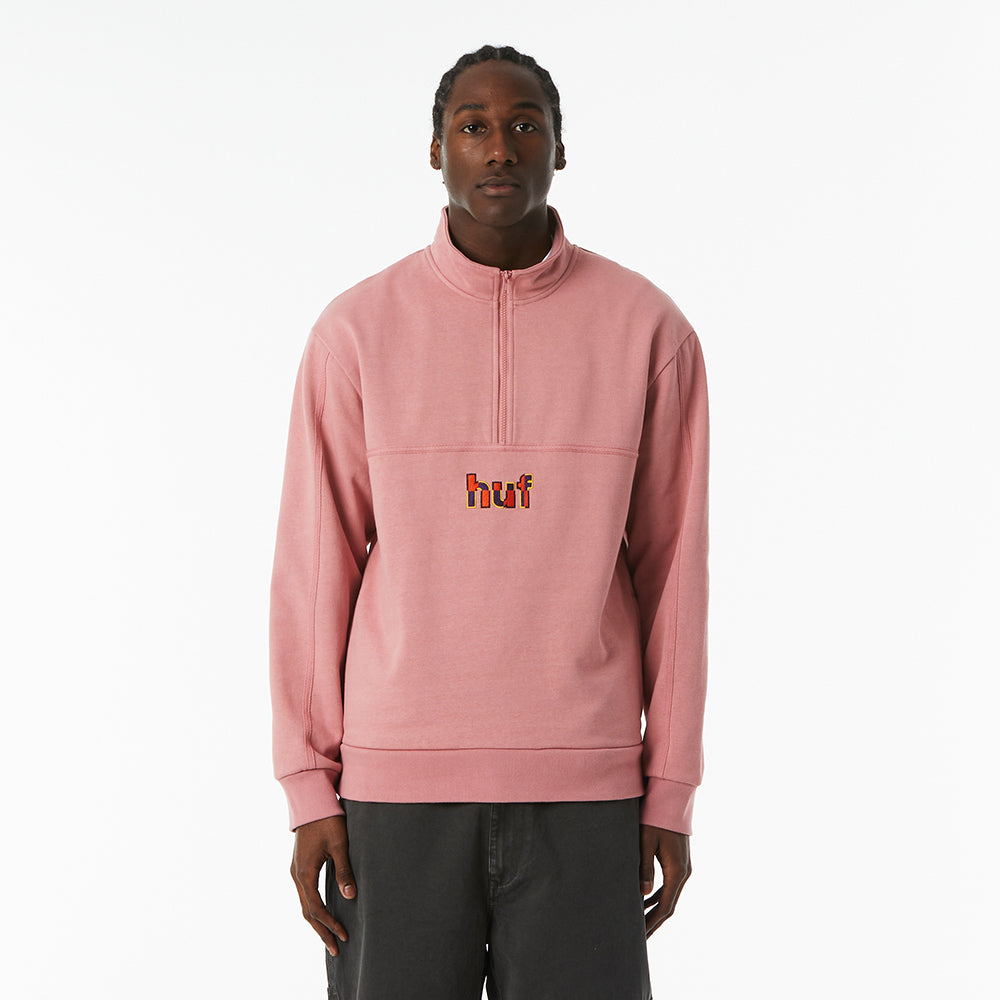 HUF Split 1/4 Zip Mock - Dusty Rose
